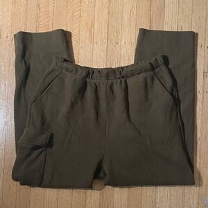 OAK + FORT Olive Rib-Knit Pant